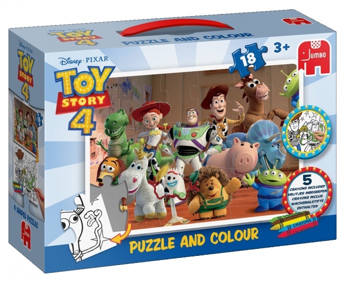 Jumbo Disney Toy Story puzzel en kleur 18 stukjes Jumbo Disney Toy Story puzzel en kleur 18 stukjes
