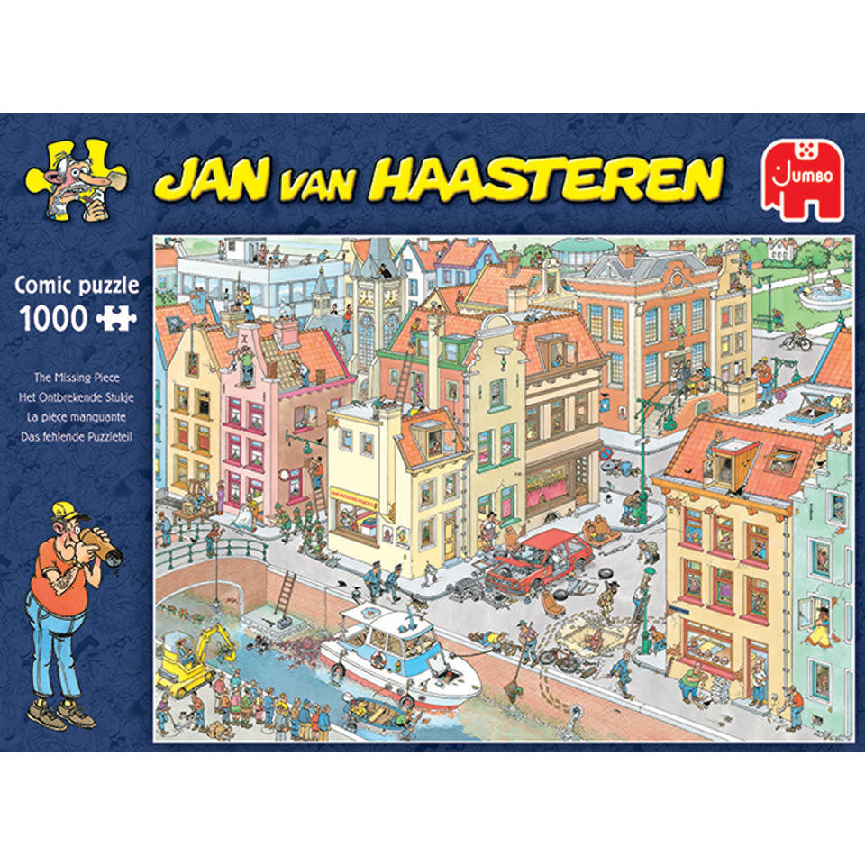 Jan van Haasteren Puzzel 1000 st. Jan van Haasteren Het ontbrekende stukje Jan van Haasteren Puzzel 1000 st. Jan van Haasteren Het ontbrekende stukje