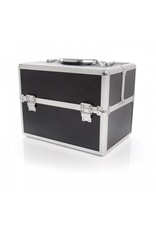 Merkloos Aluminium luxe koffer - zwart