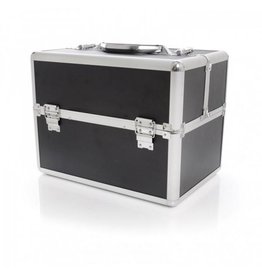 Merkloos Aluminium luxe koffer - zwart