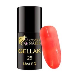 Coconails Gellak Oranje/Rood glitter 5 ml (nr. 25)