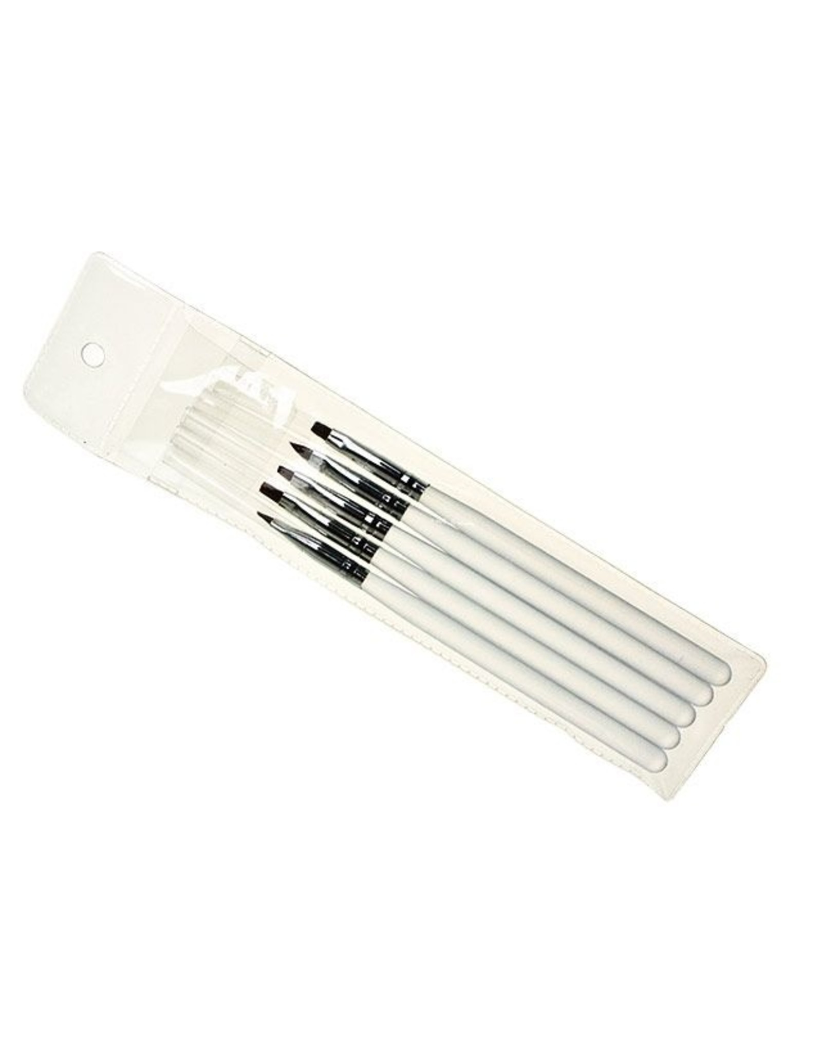 Merkloos Nailart Penselen. Complete set met 5 stuks