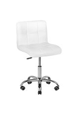 Mega Beauty Shop® Salon kruk met rugleuning wit Mega Beauty Shop® Salon kruk met rugleuning wit
