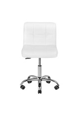 Mega Beauty Shop® Salon kruk met rugleuning wit Mega Beauty Shop® Salon kruk met rugleuning wit