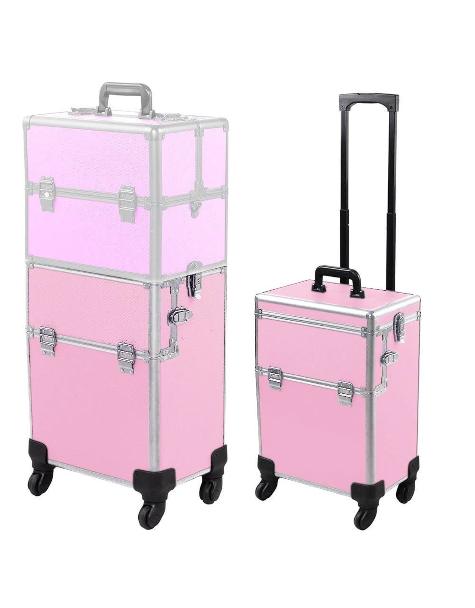 Mega Beauty Shop® Aluminium Trolley 2 in1  Roze