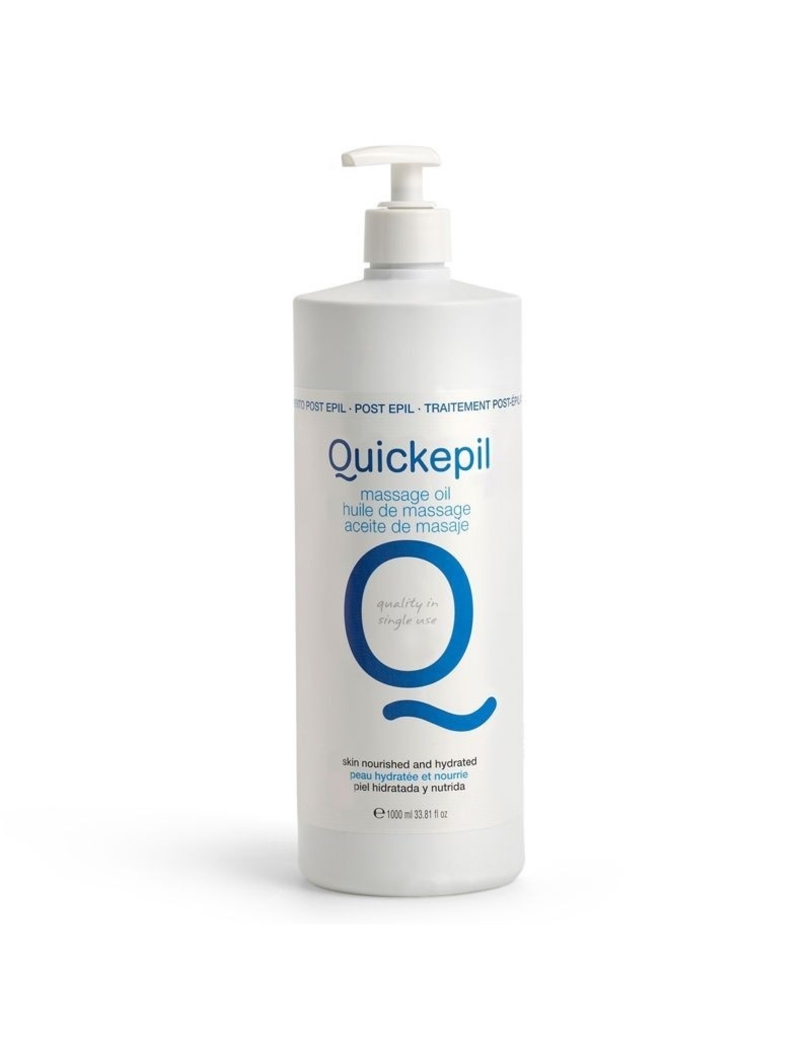 QUICKEPIL Wax Massage Olie Voor Na Ontharing 1000ml.