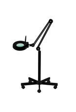 Mega Beauty Shop® LED Loeplamp  met rolstatief - Zwart