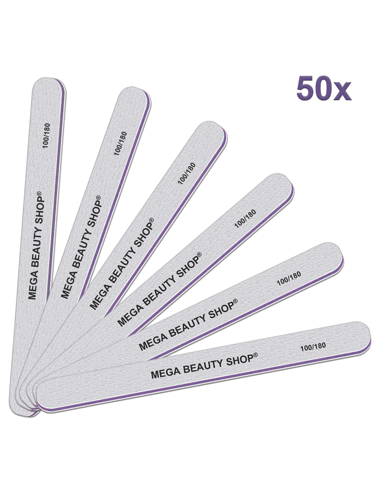 Mega Beauty Shop® PRO Rechte  vijlen zebra  100/180  50st.