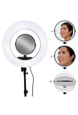 Mega Beauty Shop® Ring lamp + statief 48Watt 18" /zwart LED met afstandsbediening