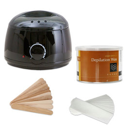 Merkloos Waxapparaat starterset  100Watt  -Zwart-Wax Ontharen Apparaat - Ontharingsset - Wax Strips - Waxverwarmer - Epileren