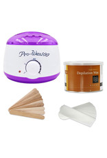 Mega Beauty Shop® Waxapparaat starterset  100Watt  -Wax Ontharen Apparaat - Ontharingsset - Waxverwarmer - Wit/Paars