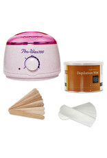 Mega Beauty Shop® Waxapparaat starterset  100Watt  -Wax Ontharen Apparaat - Ontharingsset - Waxverwarmer -Creme/Roze