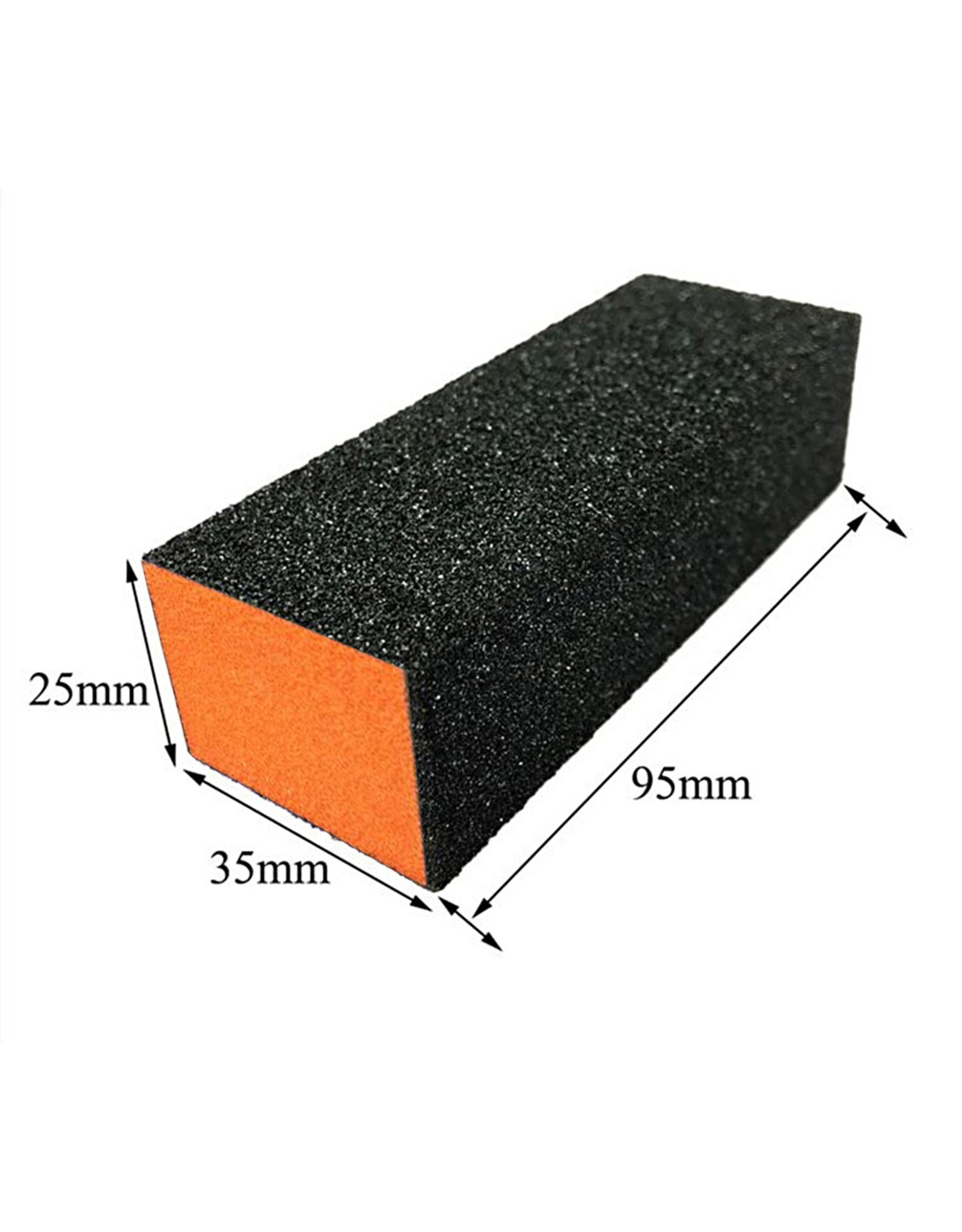 Mega Beauty Shop® Polijstblok Zwart/Oranje  (1stuk)