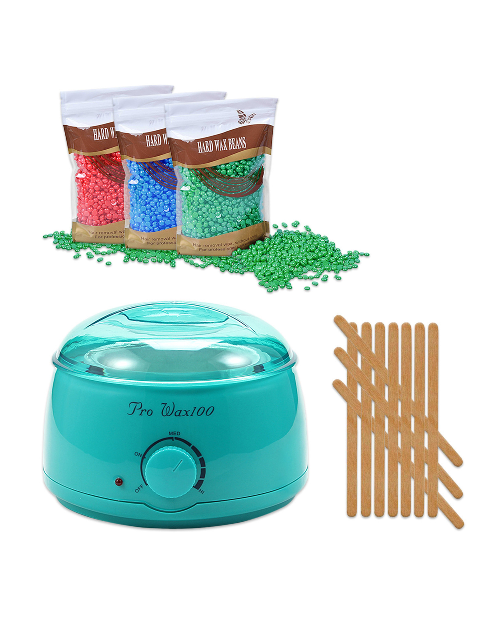 Mega Beauty Shop® Waxapparaat Pro Wax 100 starterset 9. Turquoise