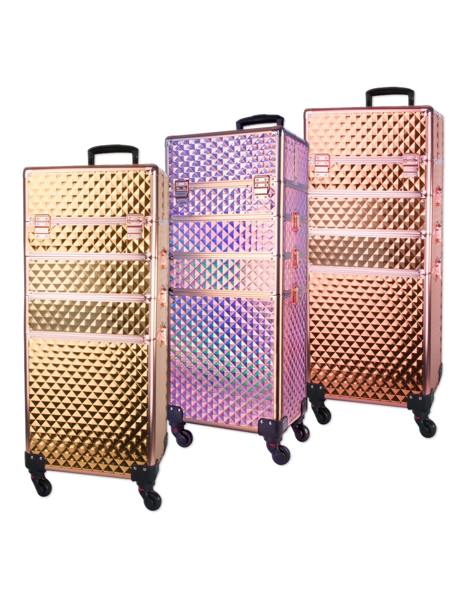 Mega Beauty Shop® Aluminium Trolley Gold 4in1