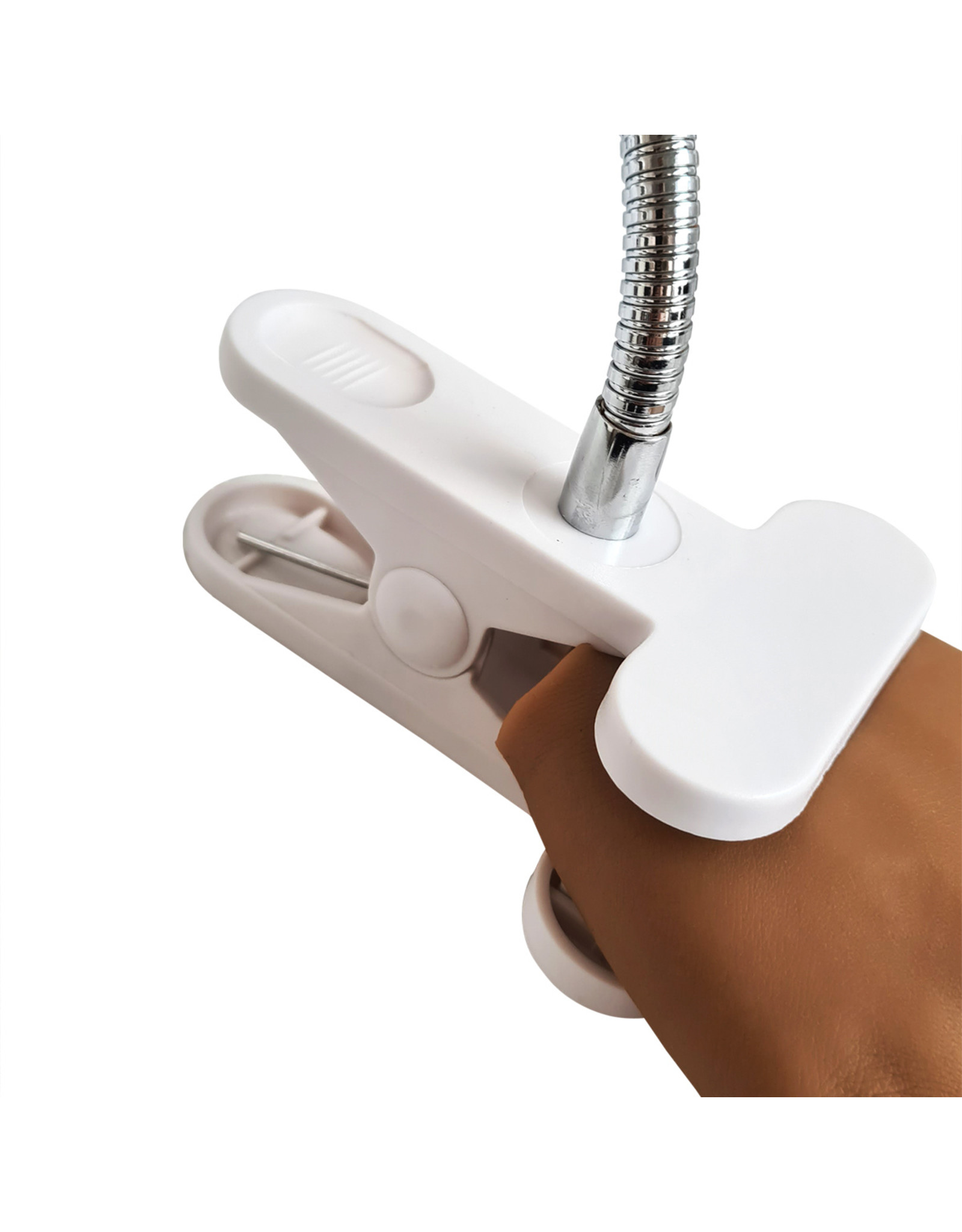 Mega Beauty Shop® Siliconen oefenhand/nailtrainer  #4 incl.120 tips en tafelklem.