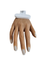 Mega Beauty Shop® Siliconen oefenhand/nailtrainer  #4 incl.120 tips en tafelklem.