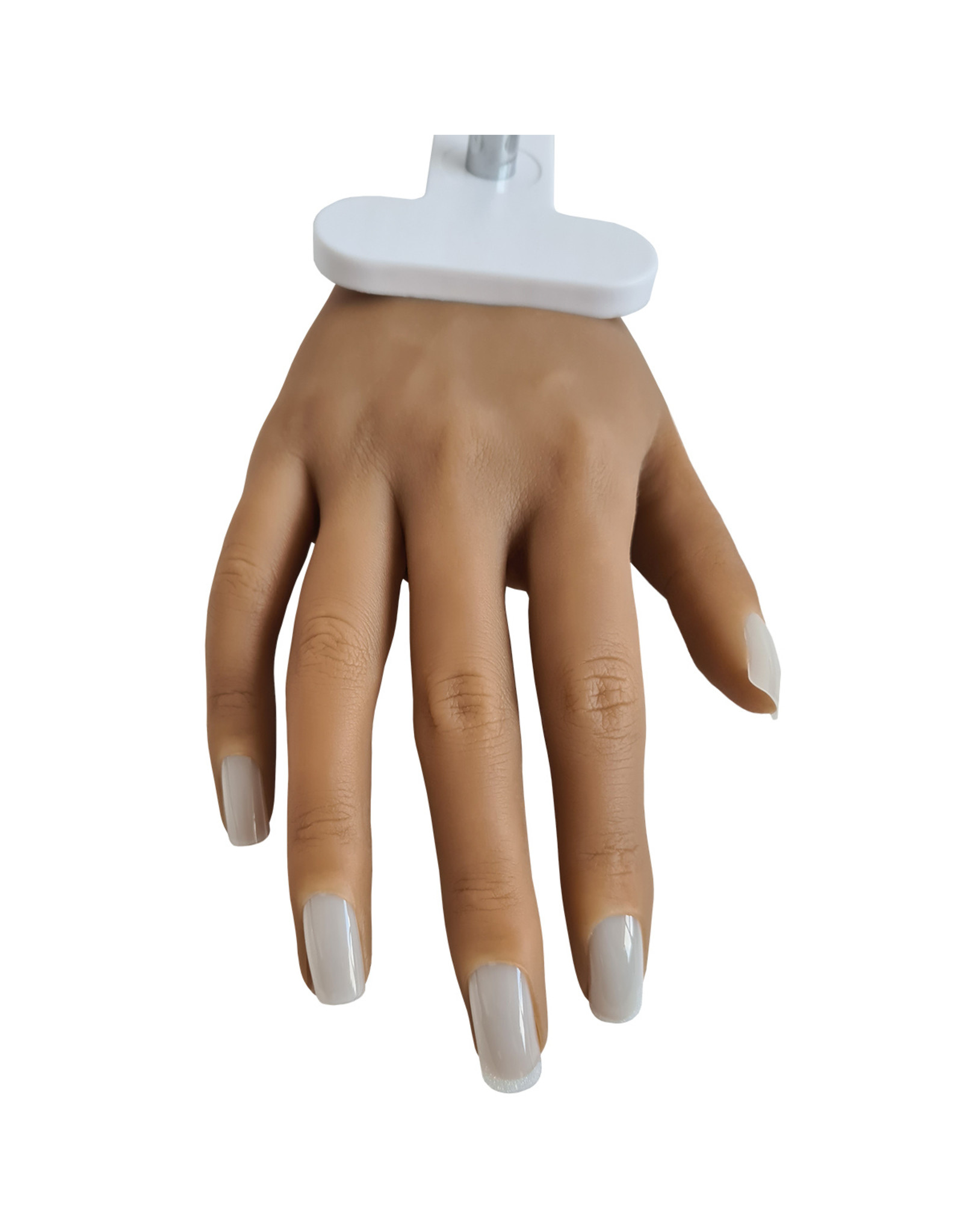 Mega Beauty Shop® Siliconen oefenhand/nailtrainer  #4 incl.120 tips en tafelklem.