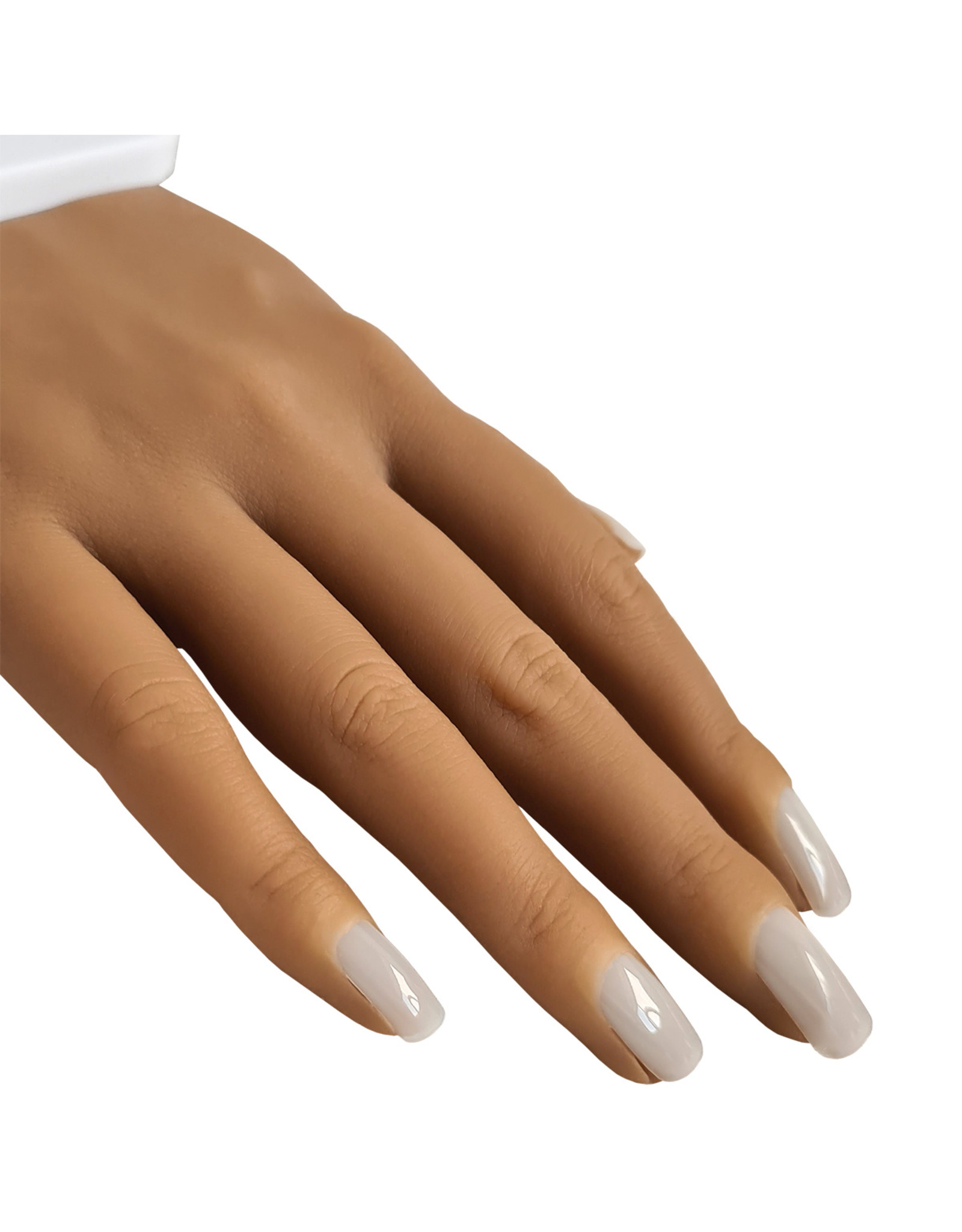 Mega Beauty Shop® Siliconen oefenhand/nailtrainer  #4 incl.120 tips en tafelklem.