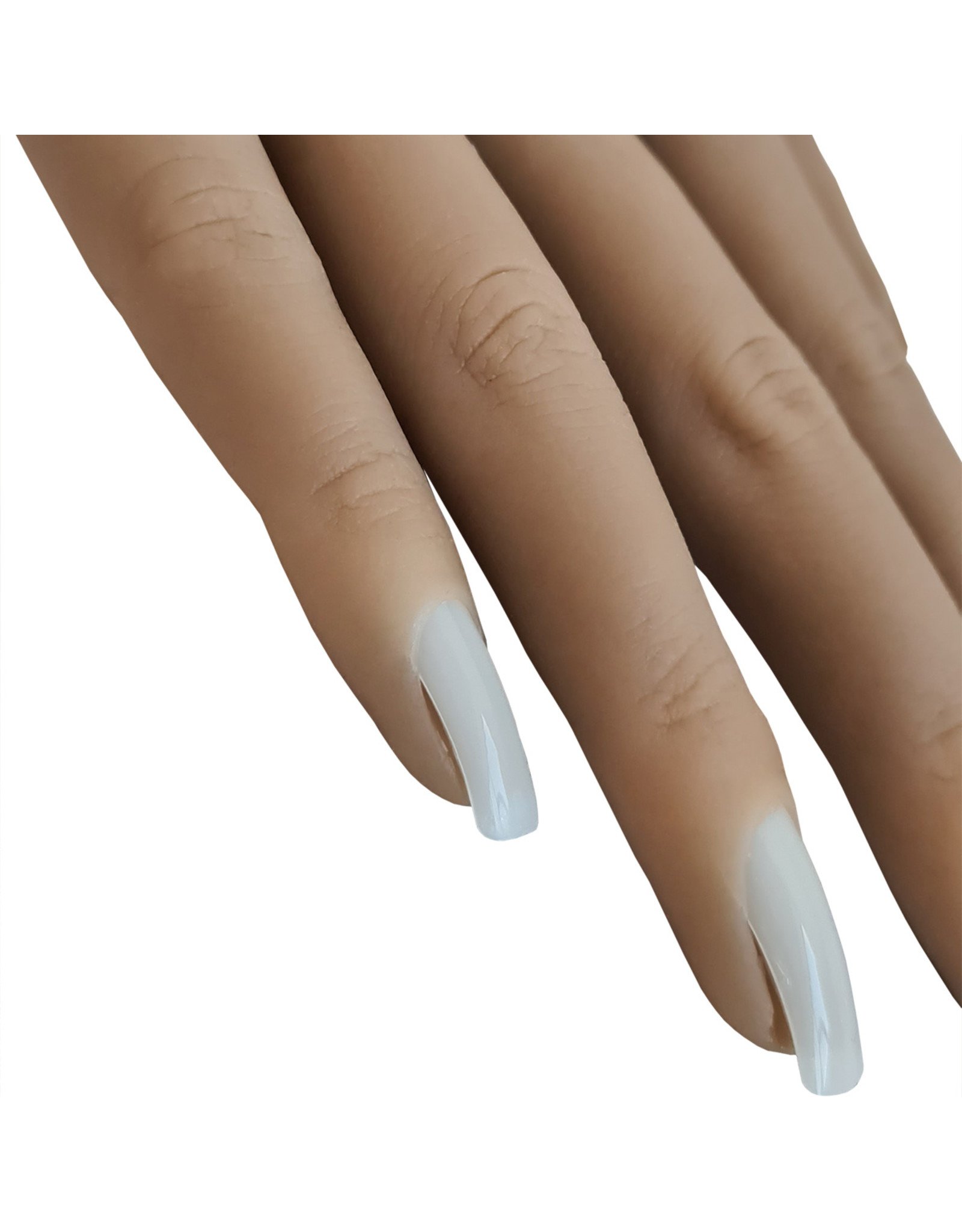 Mega Beauty Shop® Siliconen oefenhand/nailtrainer  #2 incl.120 tips en tafelklem.