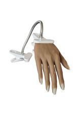 Mega Beauty Shop® Siliconen oefenhand/nailtrainer  #2 incl.120 tips en tafelklem.