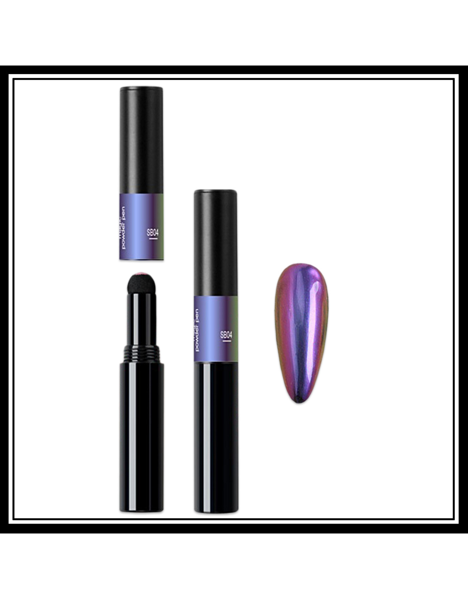 Mega Beauty Shop® Chrome pigment pen Lilac-Purple-Green