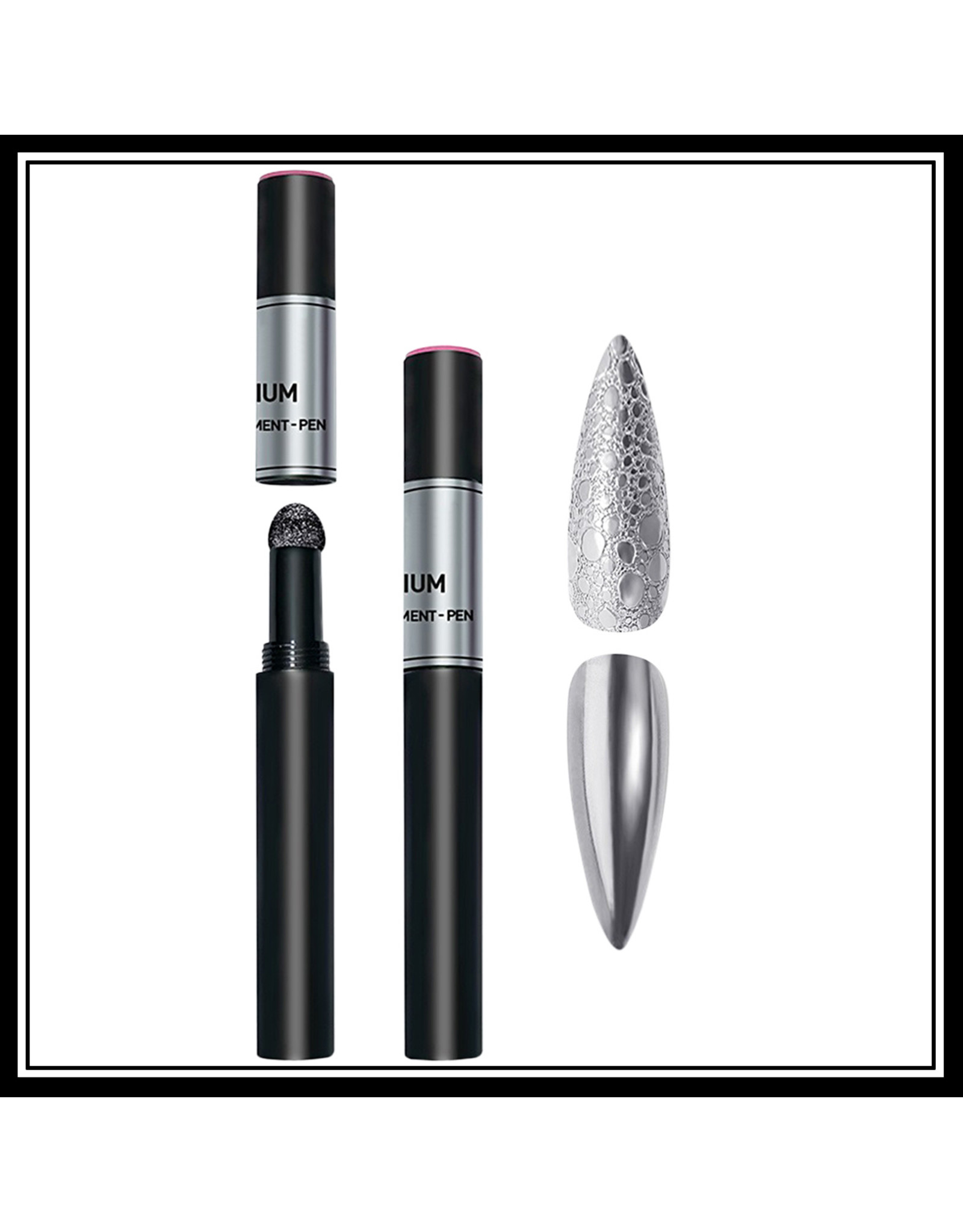Mega Beauty Shop® Nail art Mirror pigment pen Silver