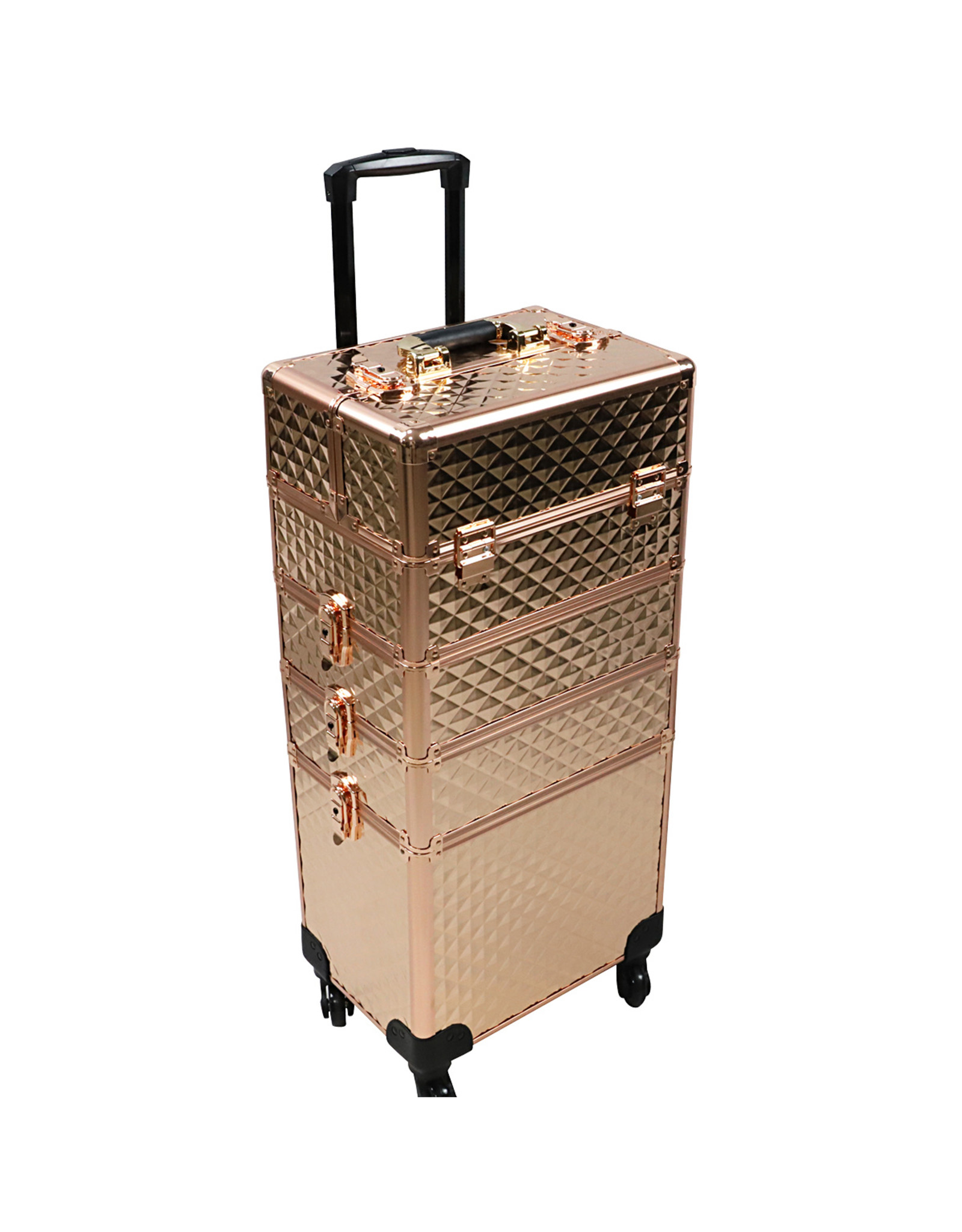 Mega Beauty Shop® Aluminium Trolley Gold 4in1 - 3D