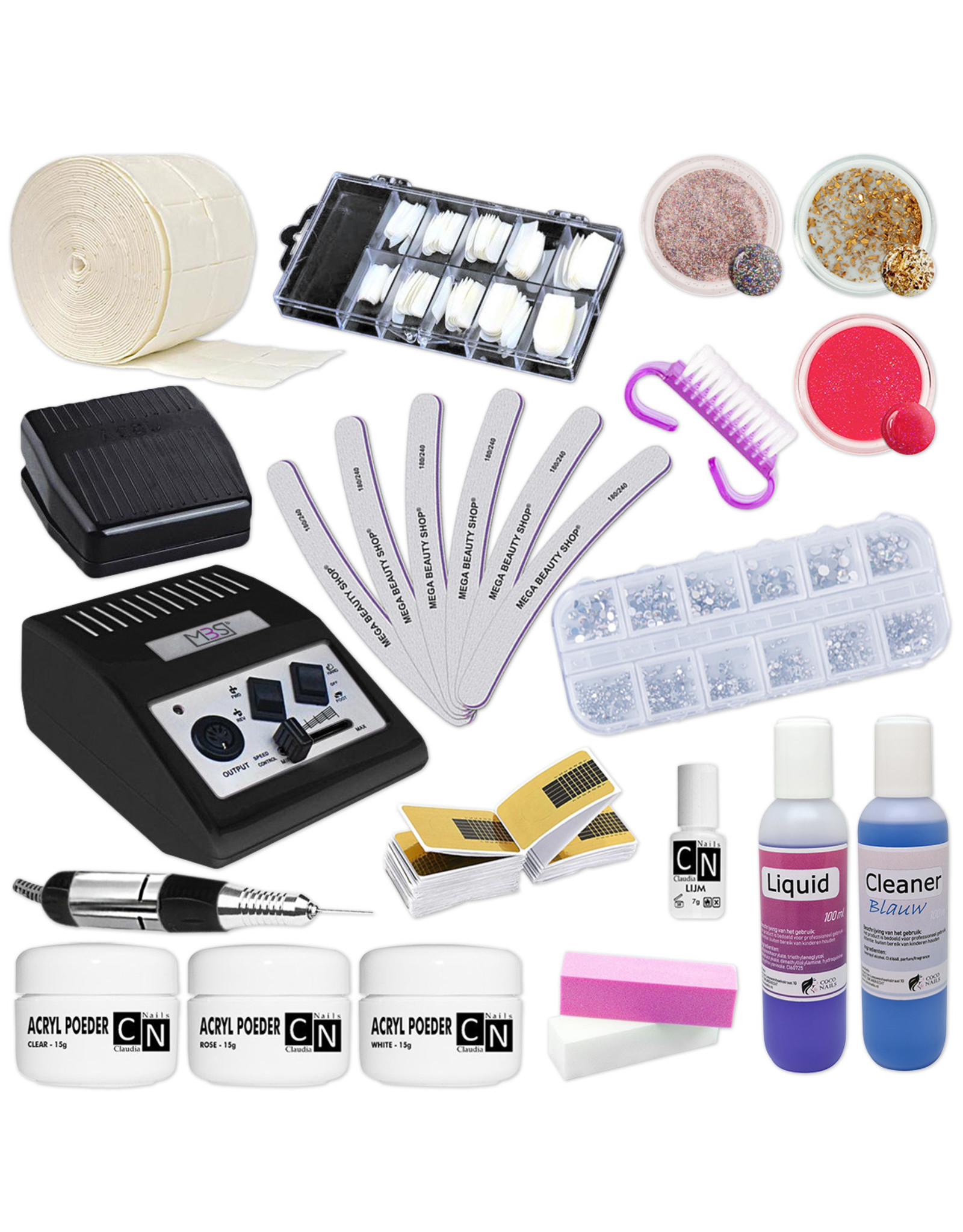 ClaudiaNails Professionele Acryl Set met nagelfrees 03