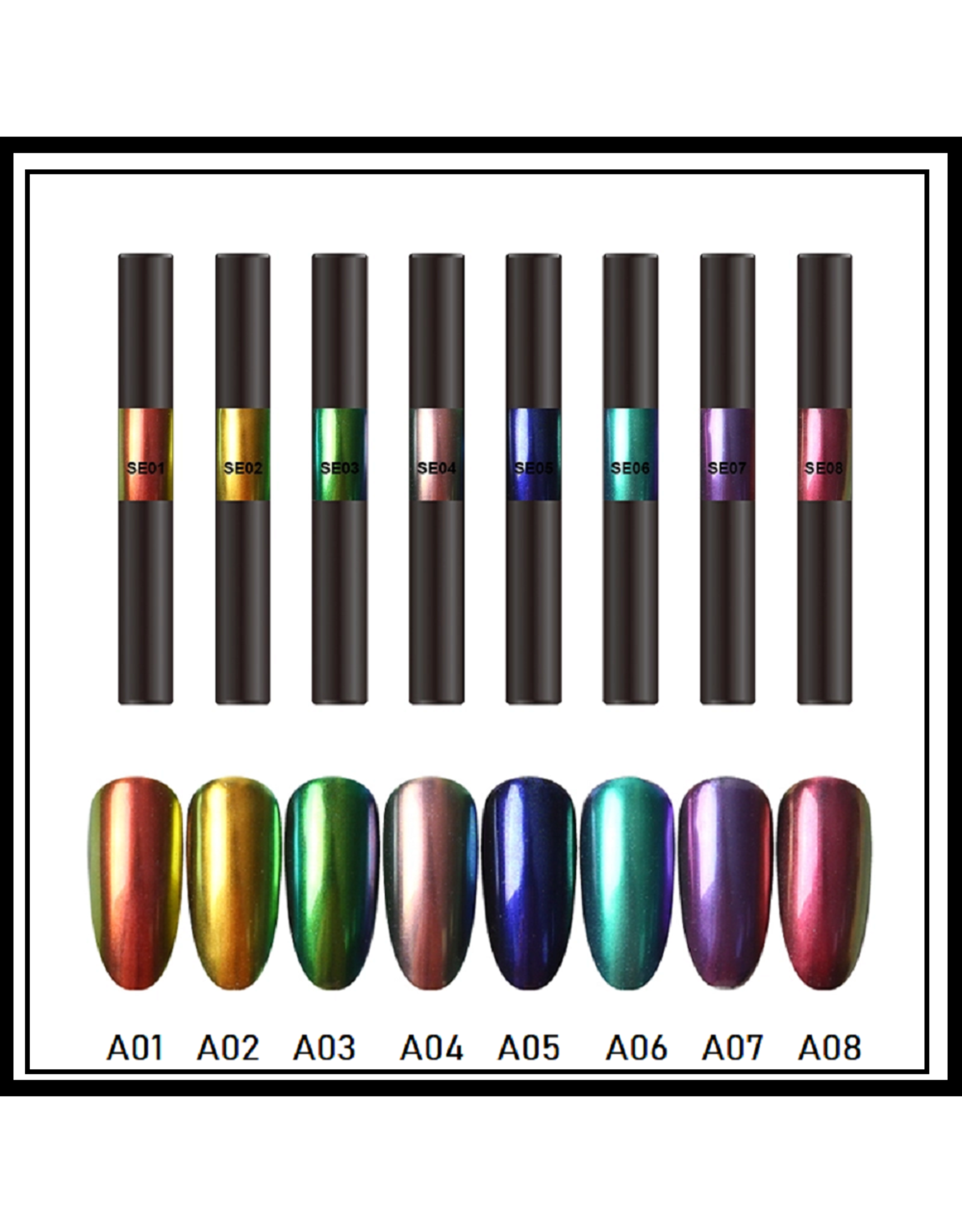 Mega Beauty Shop® Nail art Aurora pigment pen set (06)