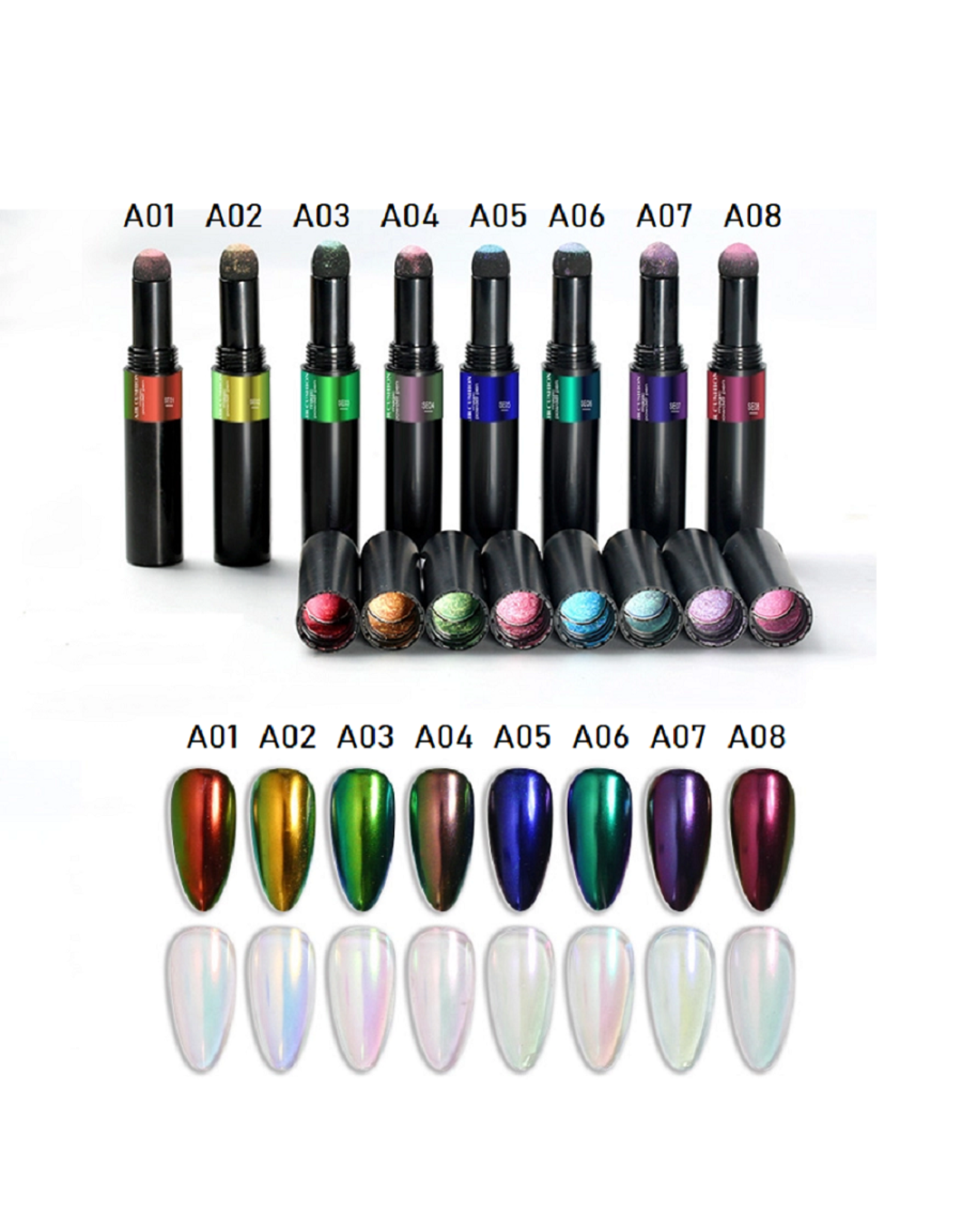 Mega Beauty Shop® Aurora pigment pen  Green-Blue-Red