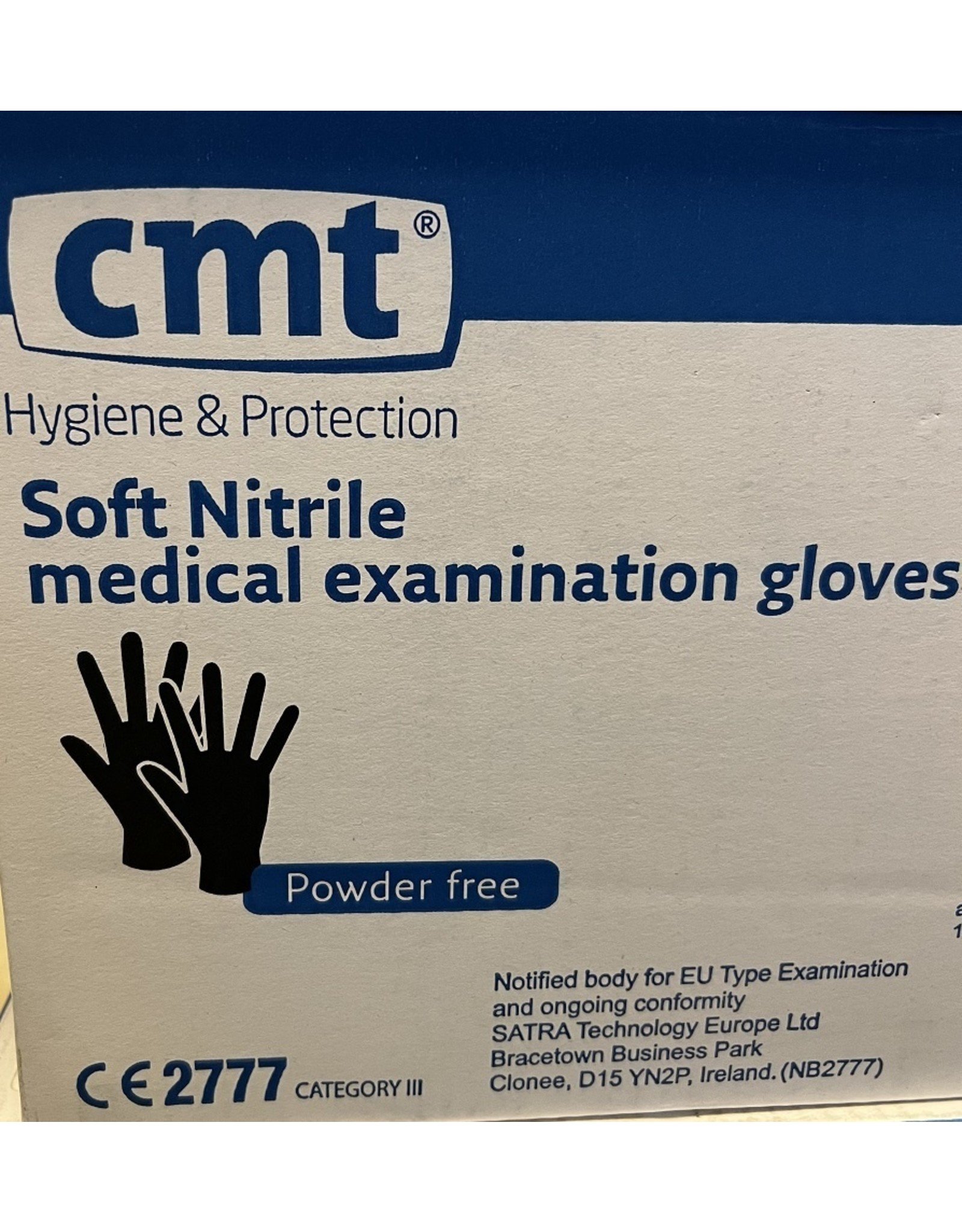 CMT CMT soft nitril handschoenen poedervrij S zwart
