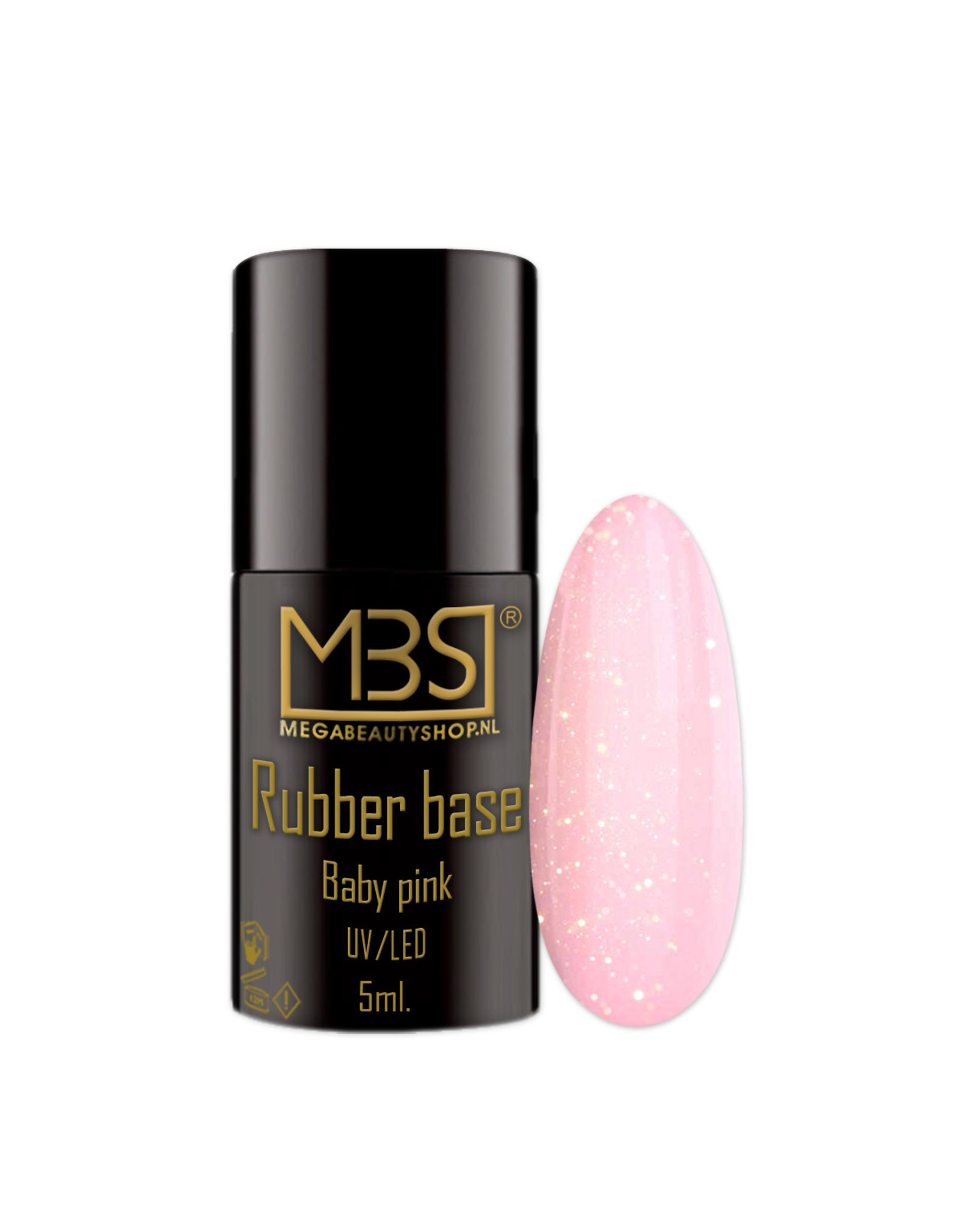 Mega Beauty Shop® Rubber Base Baby Pink effect  5ml.