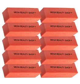 Mega Beauty Shop® Nagel polijstblok Oranje  (10stuk)