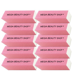 Mega Beauty Shop® Nagel polijstblok Neon Roze (10stuk)