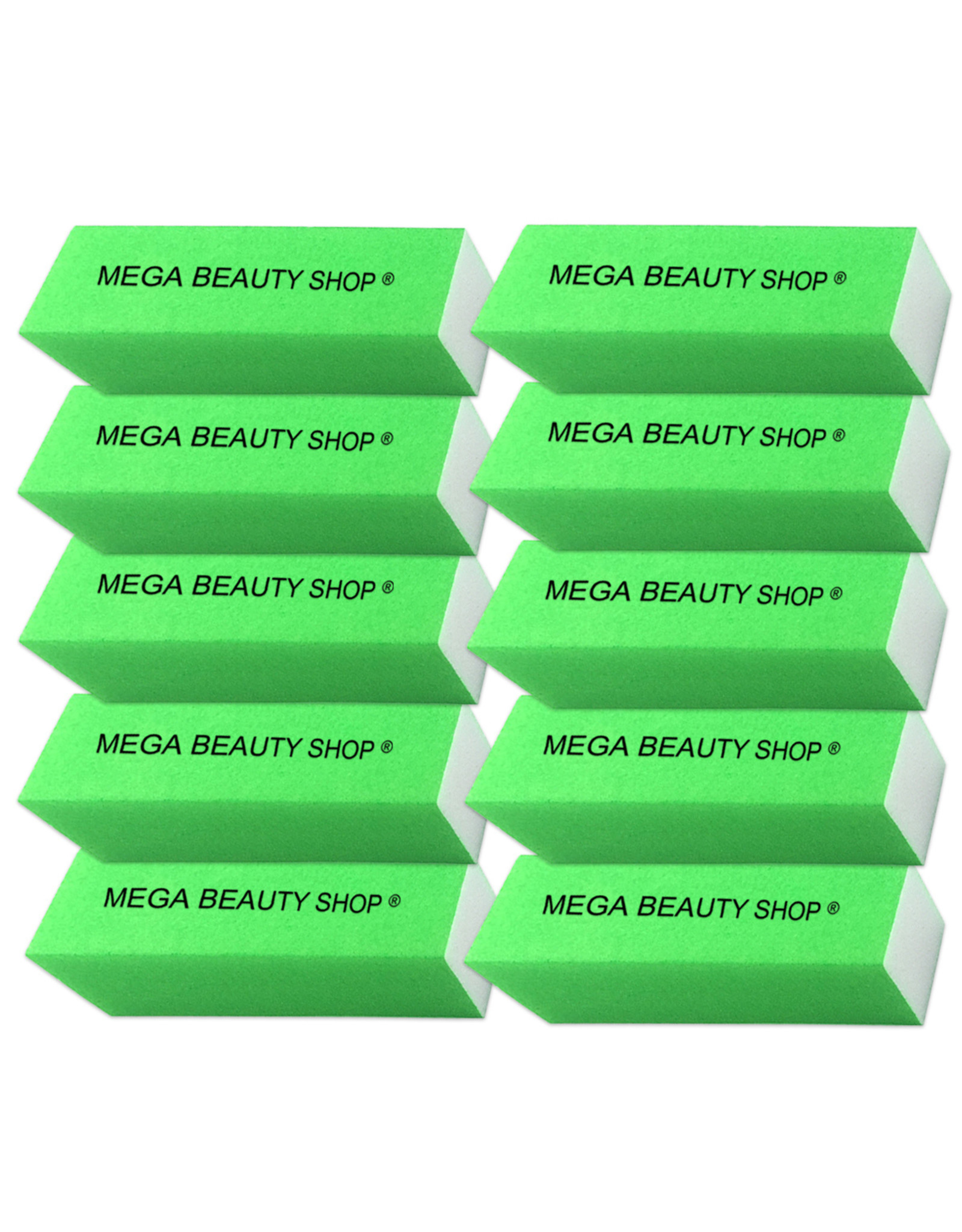 Mega Beauty Shop® Nagel polijstblok Neon Groen (10stuk)