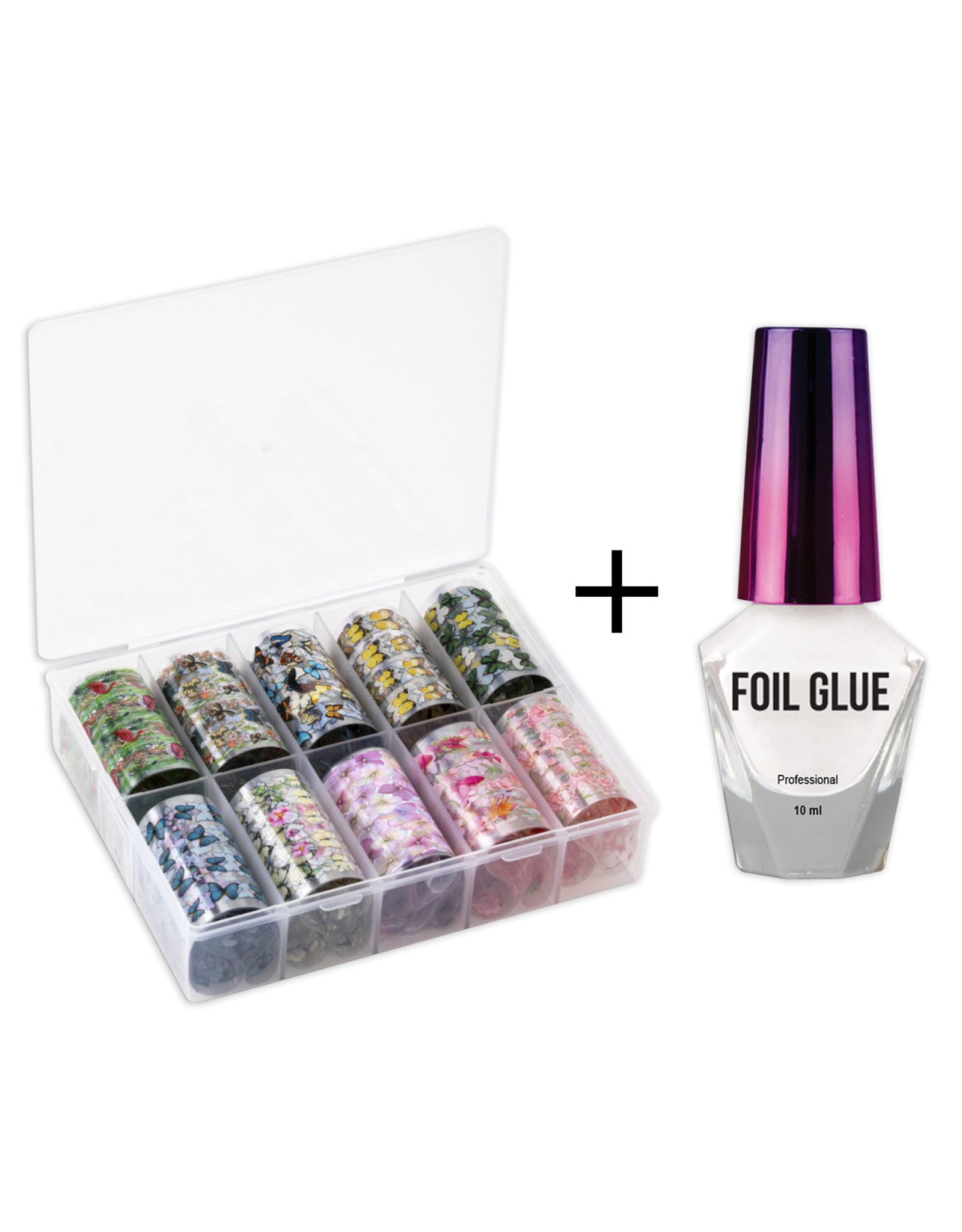 Mega Beauty Shop® Nagel transfer folie nail art set (07) INCL. lijm