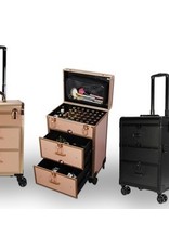 Mega Beauty Shop® Trolley Medium groot Zwart met opbergvakken