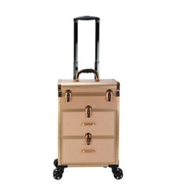 Mega Beauty Shop® Trolley Medium groot Gold  met opbergvakken