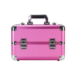 Mega Beauty Shop® Aluminium koffer fuchsia roze