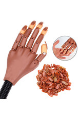 Mega Beauty Shop® Oefenhand/nailtrainer incl. nagelbedjes + tafelklem.