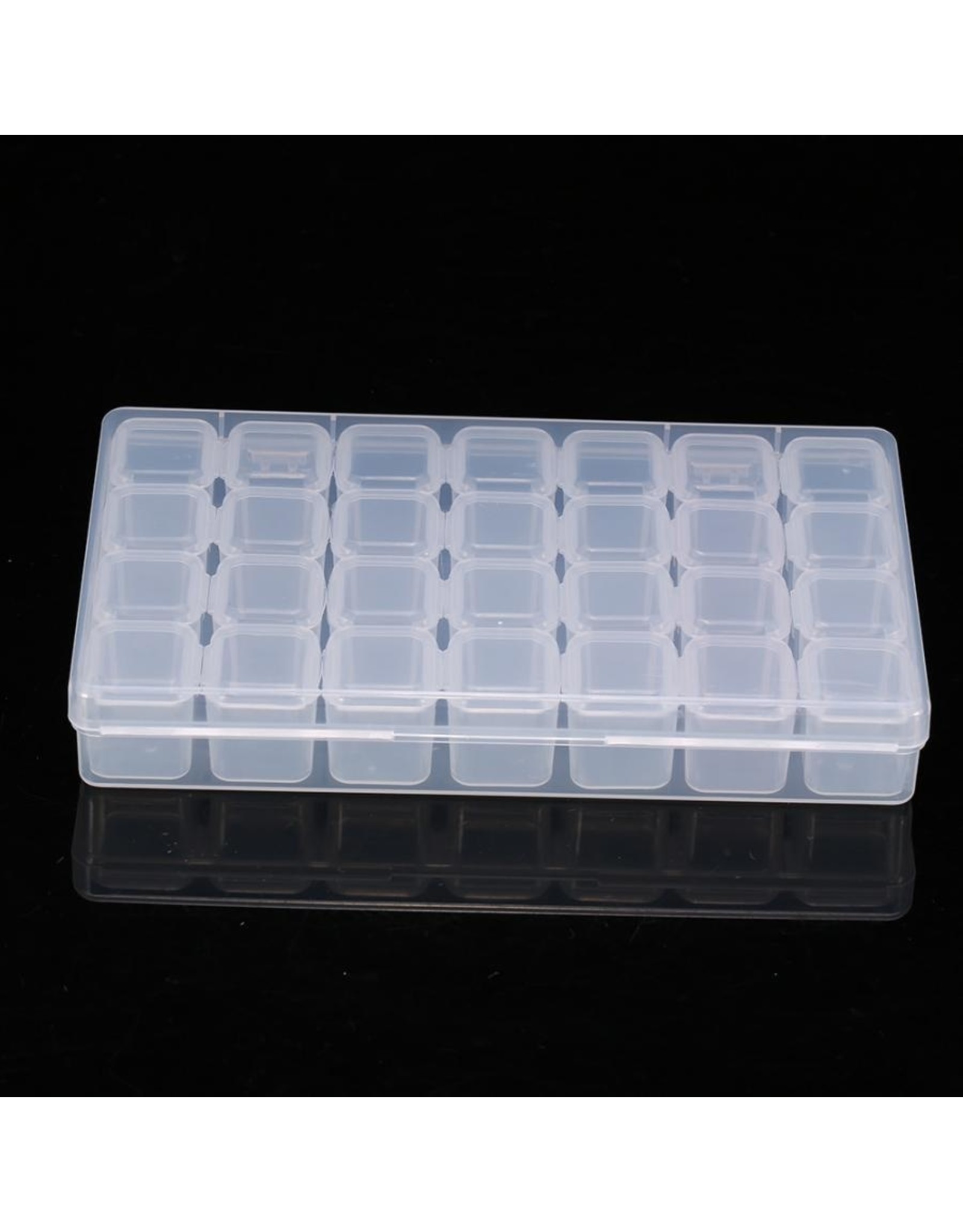 Mega Beauty Shop® Organizer box voor steentjes/ kralen  (28 stuks)