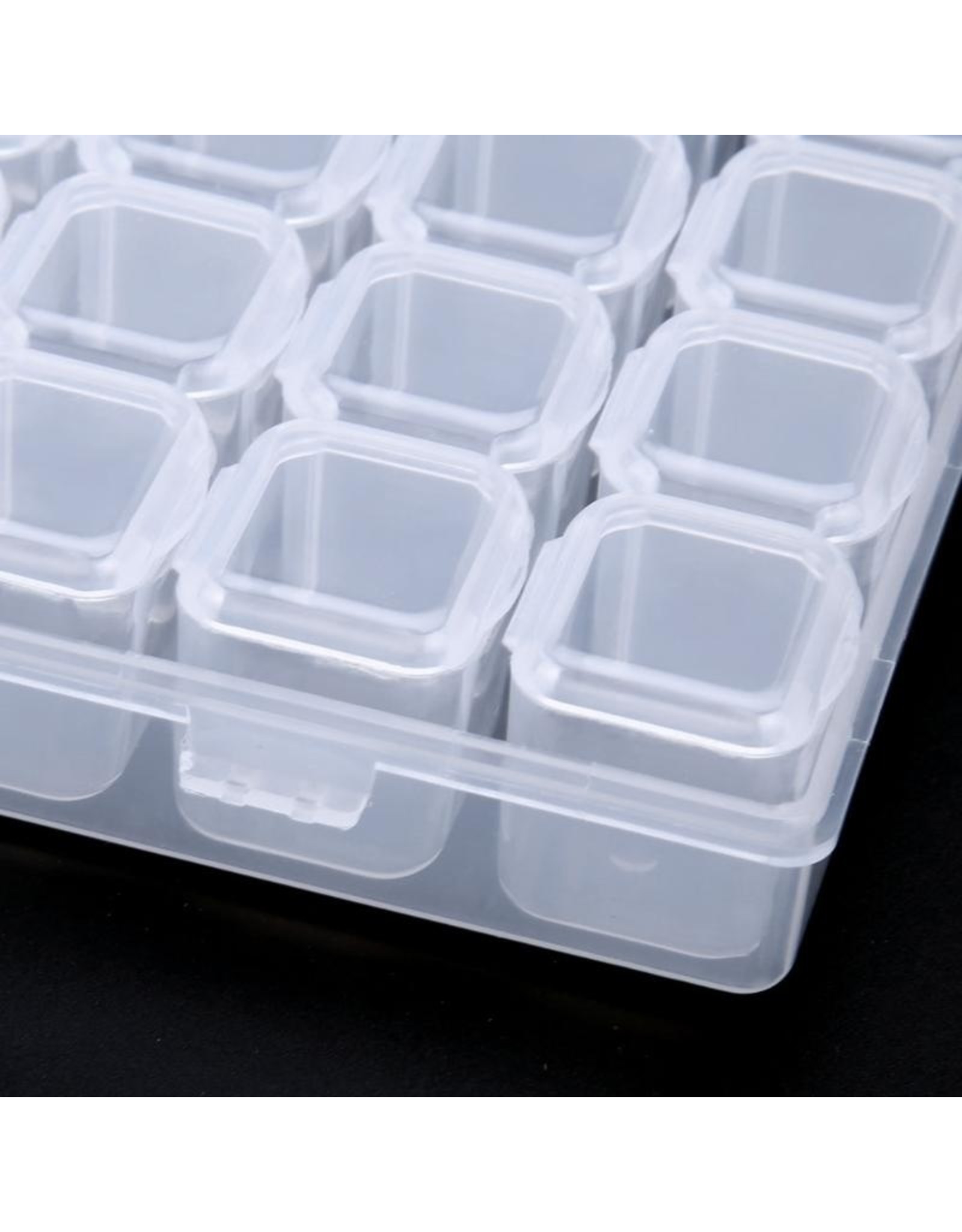 Mega Beauty Shop® Organizer box voor steentjes/ kralen  (28 stuks)