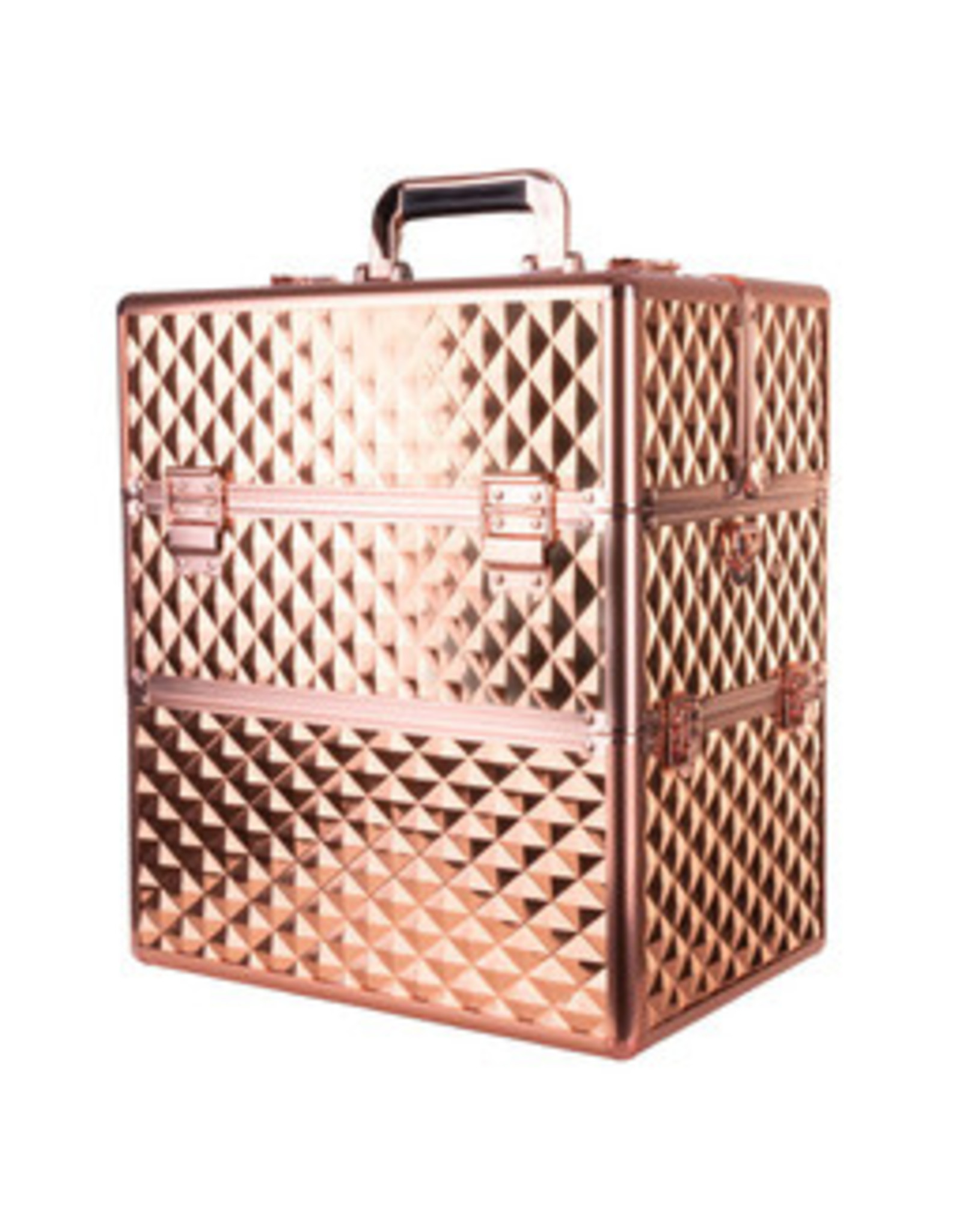 Mega Beauty Shop® Koffer groot Rosé Gold met opbergvakken