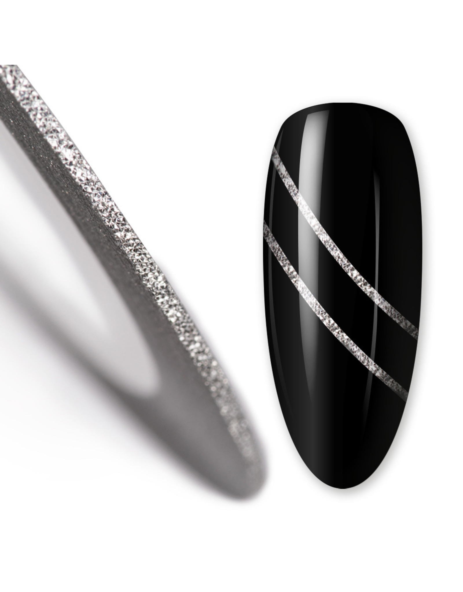 Mega Beauty Shop® Striping tape -glitter zilver