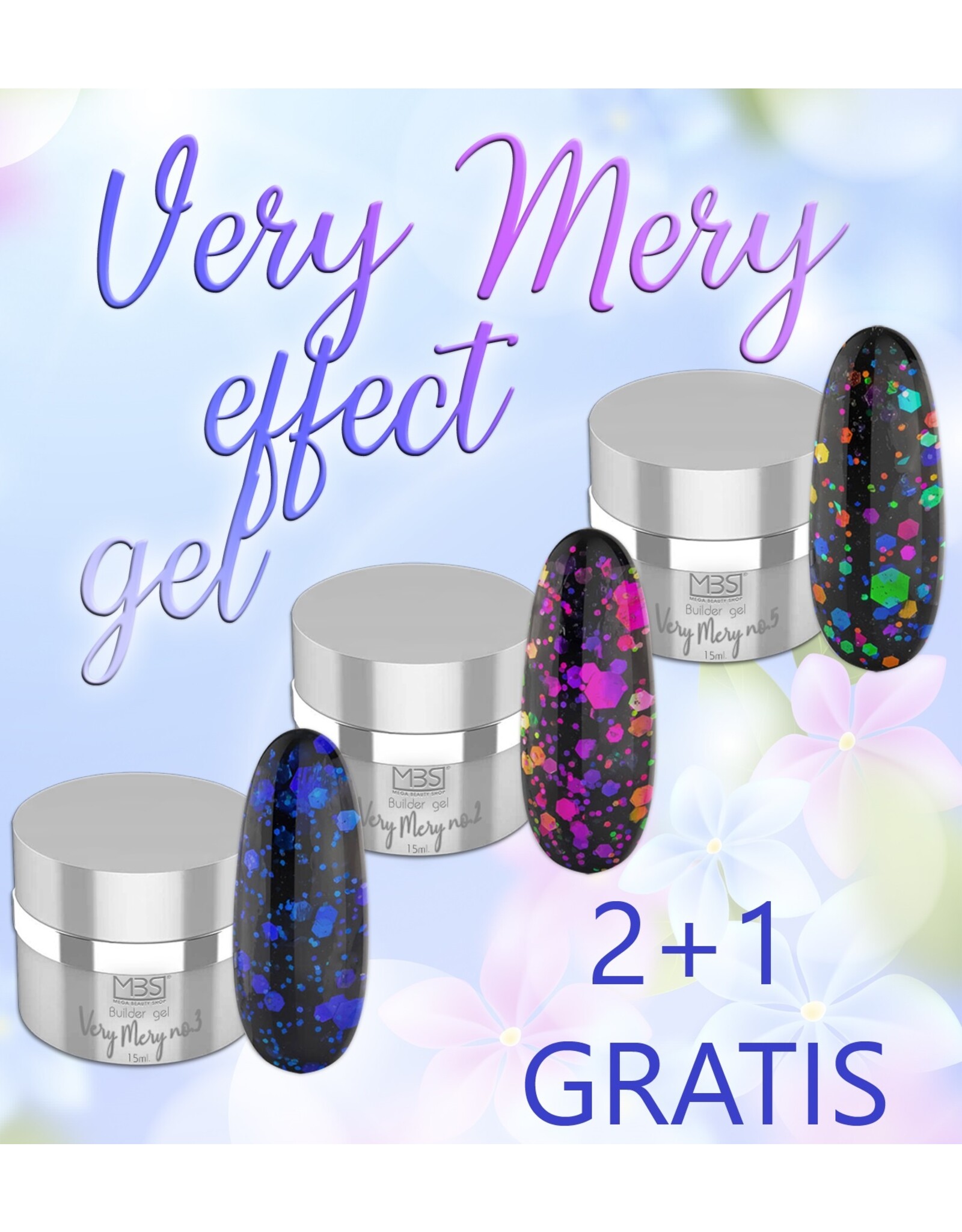 Mega Beauty Shop® Very Mery glitter Effect -set