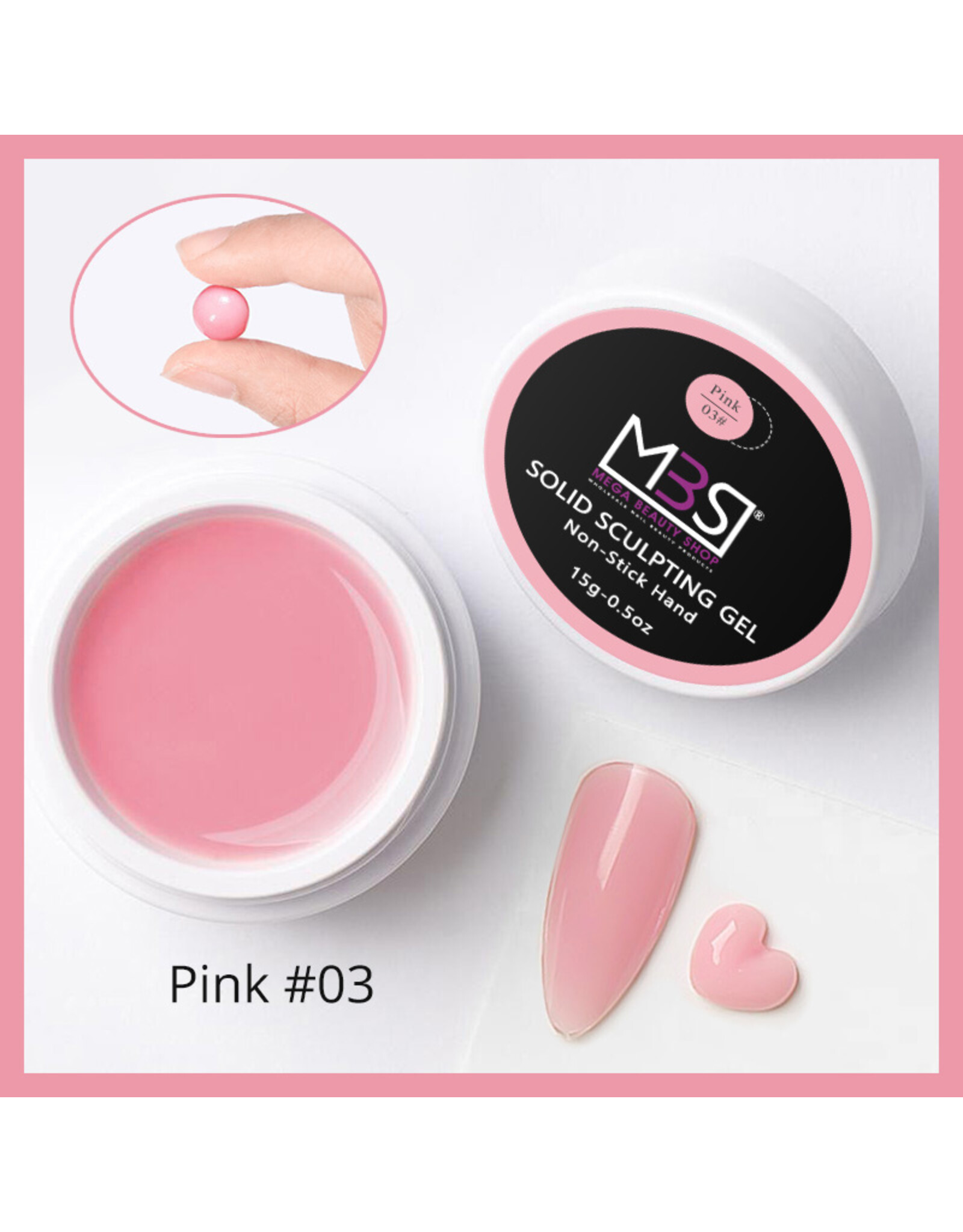 Mega Beauty Shop® Solid sculpting  gel pink 15gram  TPO free
