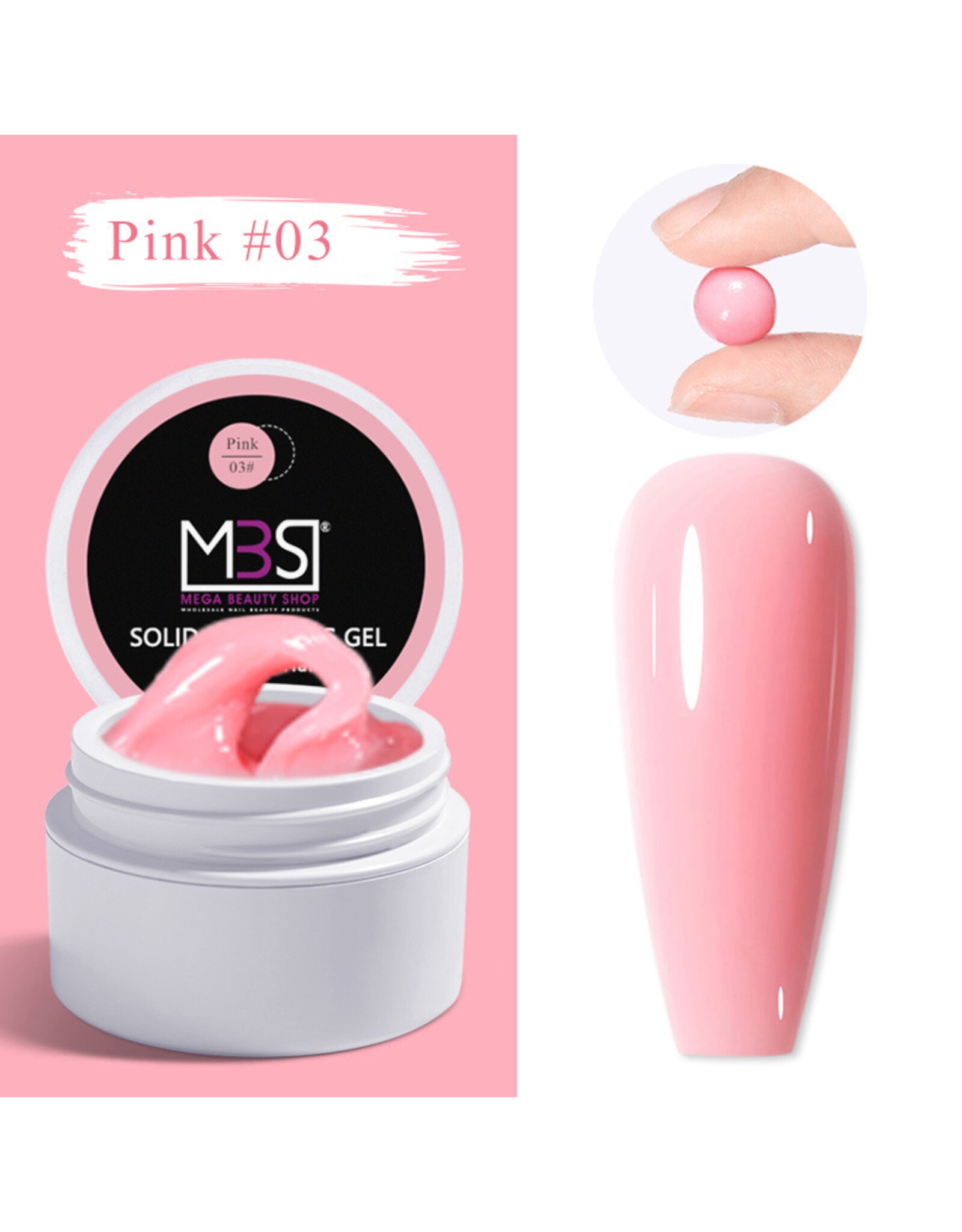 Mega Beauty Shop® Solid sculpting  gel pink 15gram  TPO free
