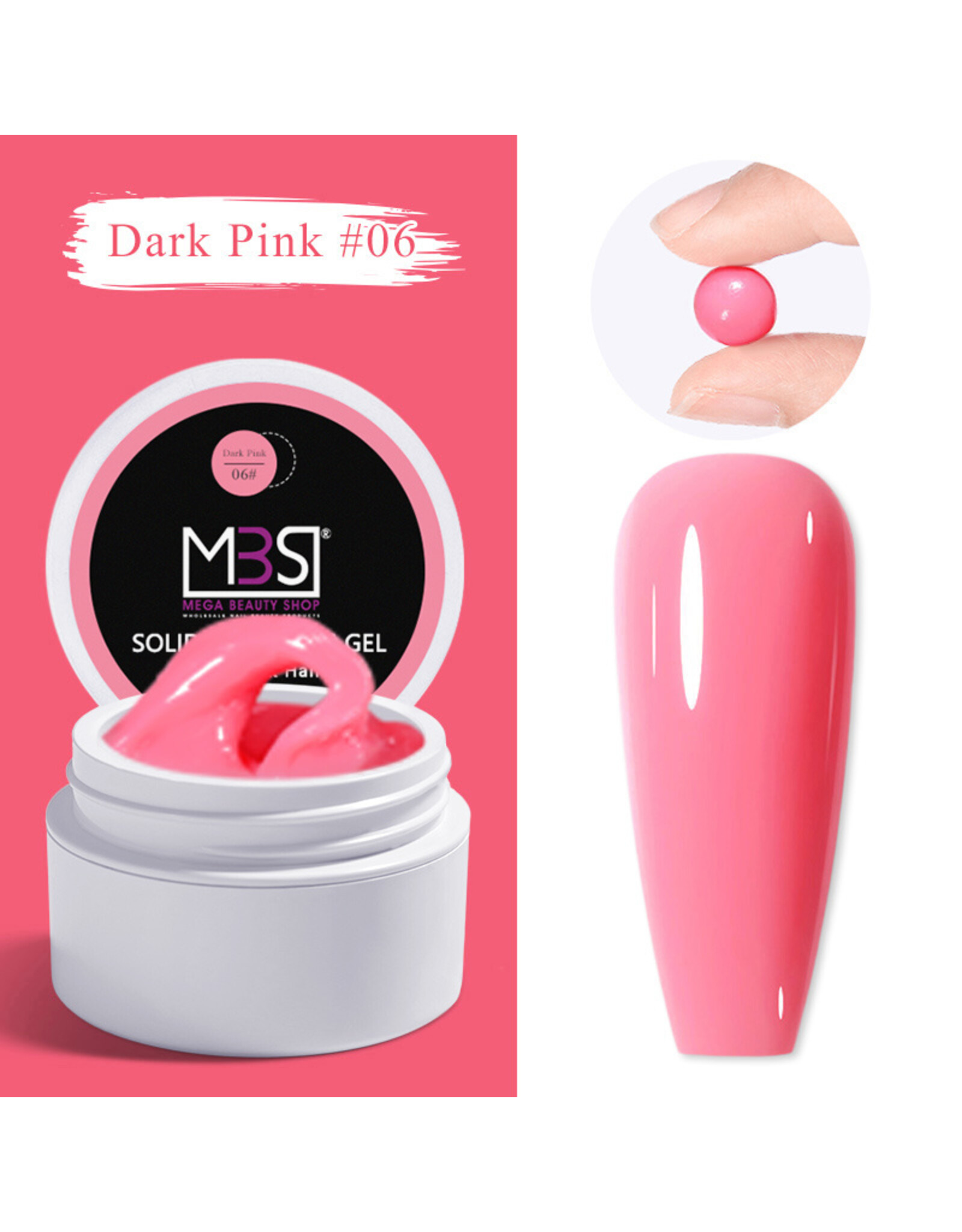 Mega Beauty Shop® Solid sculpting  gel Dark pink 15gram