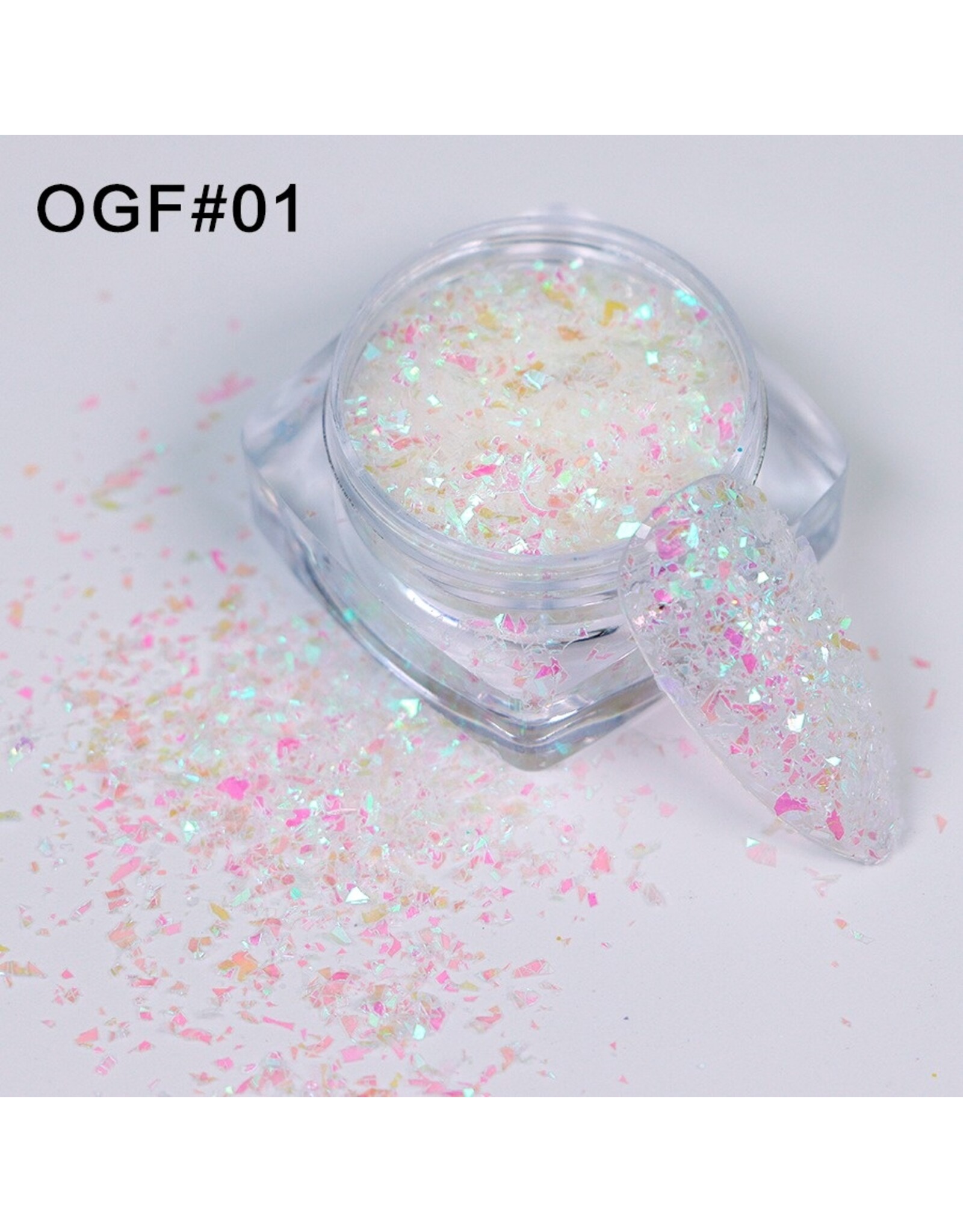 Mega Beauty Shop® White sprakle effect (01)